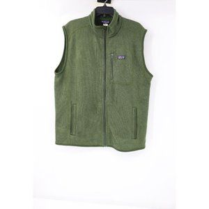 Patagonia Vest Mens XL Better Sweater Fleece Heather Green Full Zip pockets